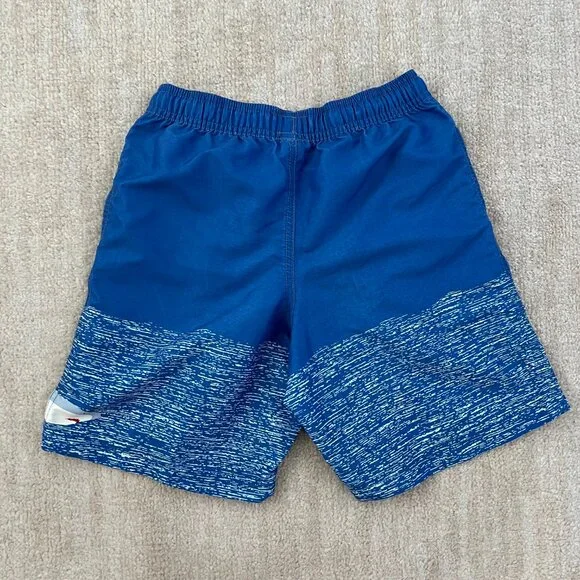 Hanna Andersson Boys Shark Stripe Blue Swim Shorts Trunks 10 - Picture 4 of 8